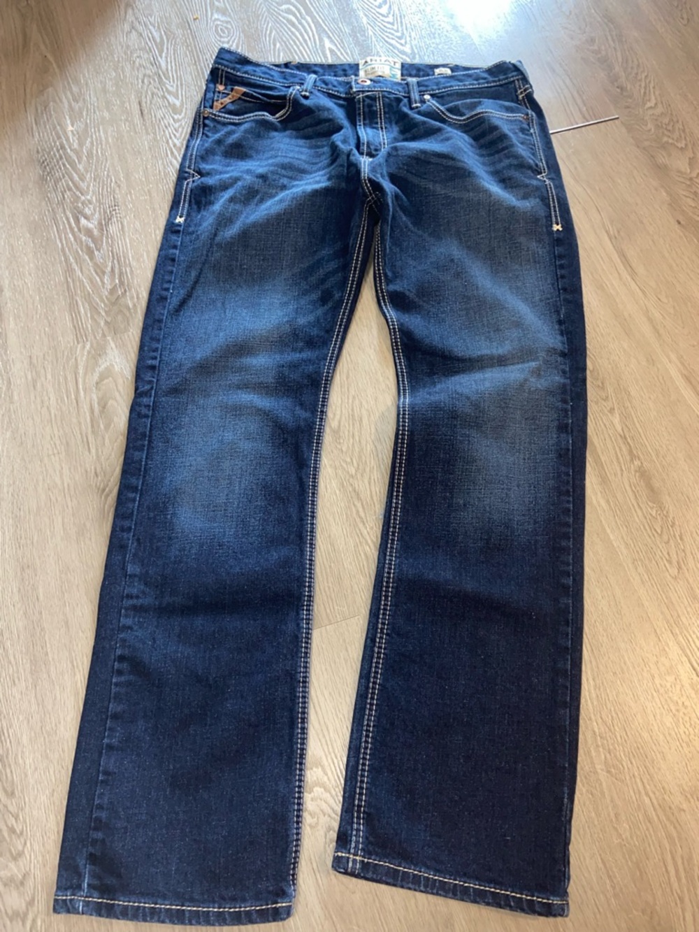 Ariat Men's Slim Straight Jeans in Dark Blue Denim